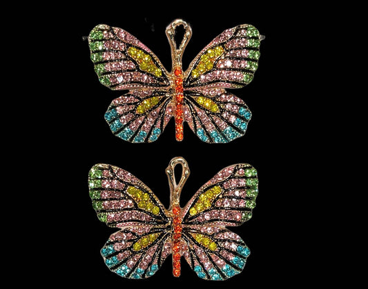 Pastel Butterfly Brooch Set
