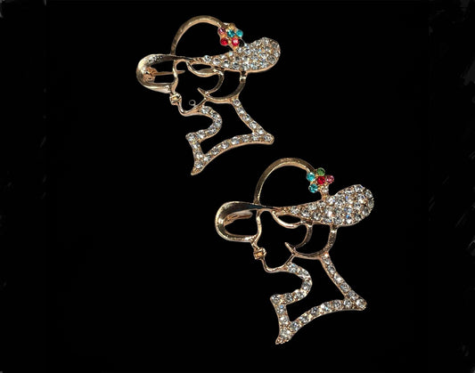 Ladies With Hats Brooches