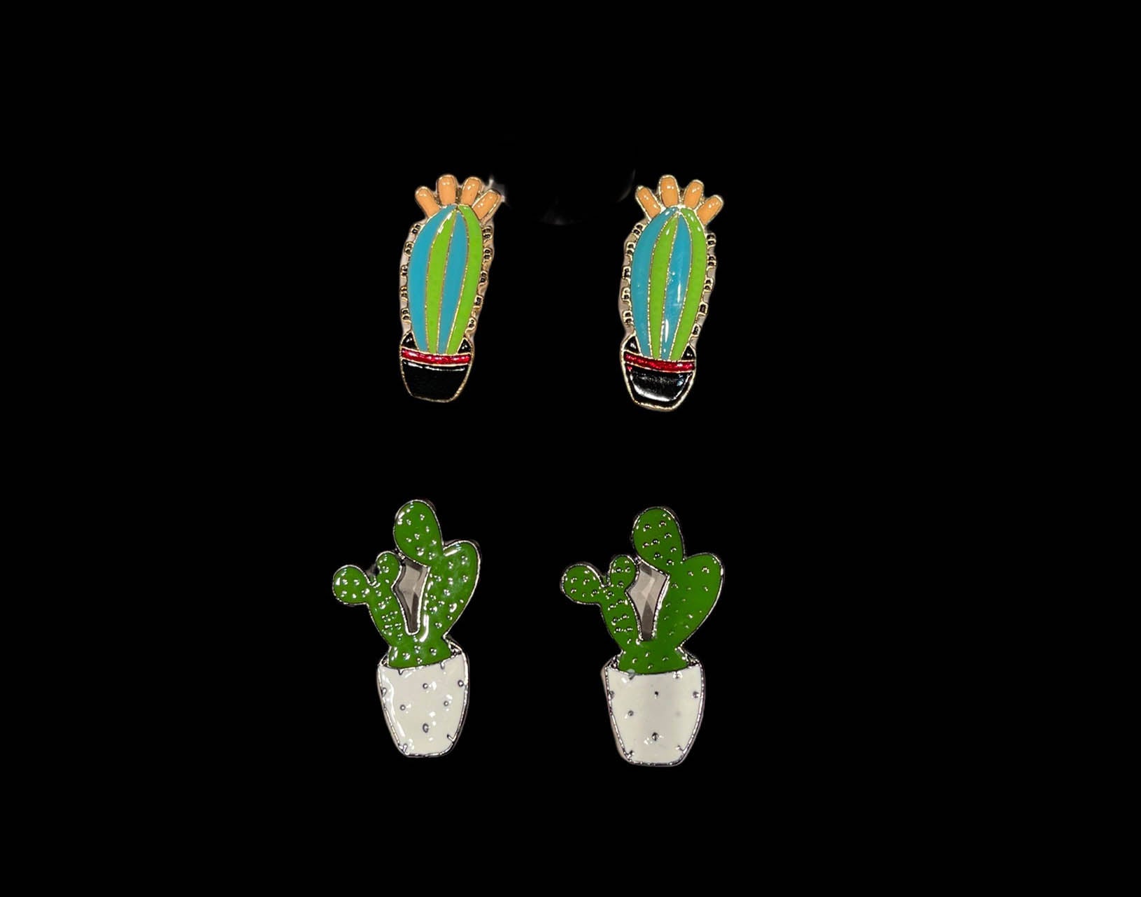 Multiple Sets of Cacti Brooches
