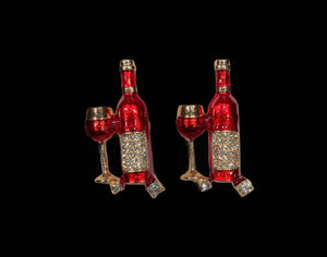 Wine Bottle Brooches