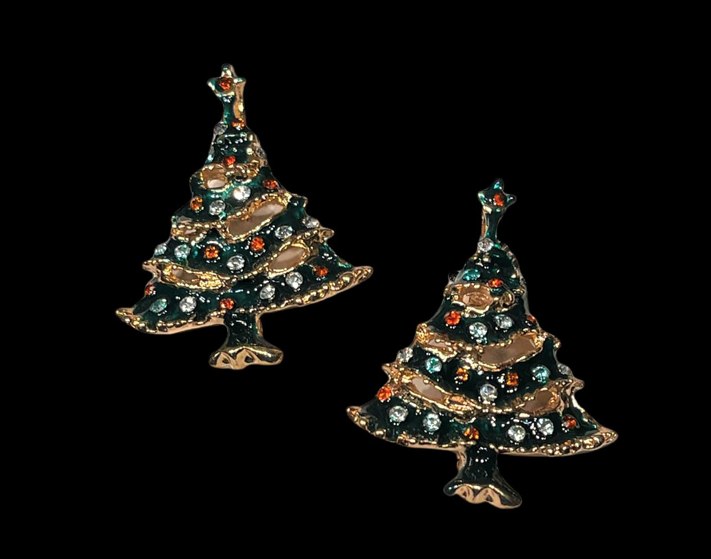 Classic Christmas Tree Brooches